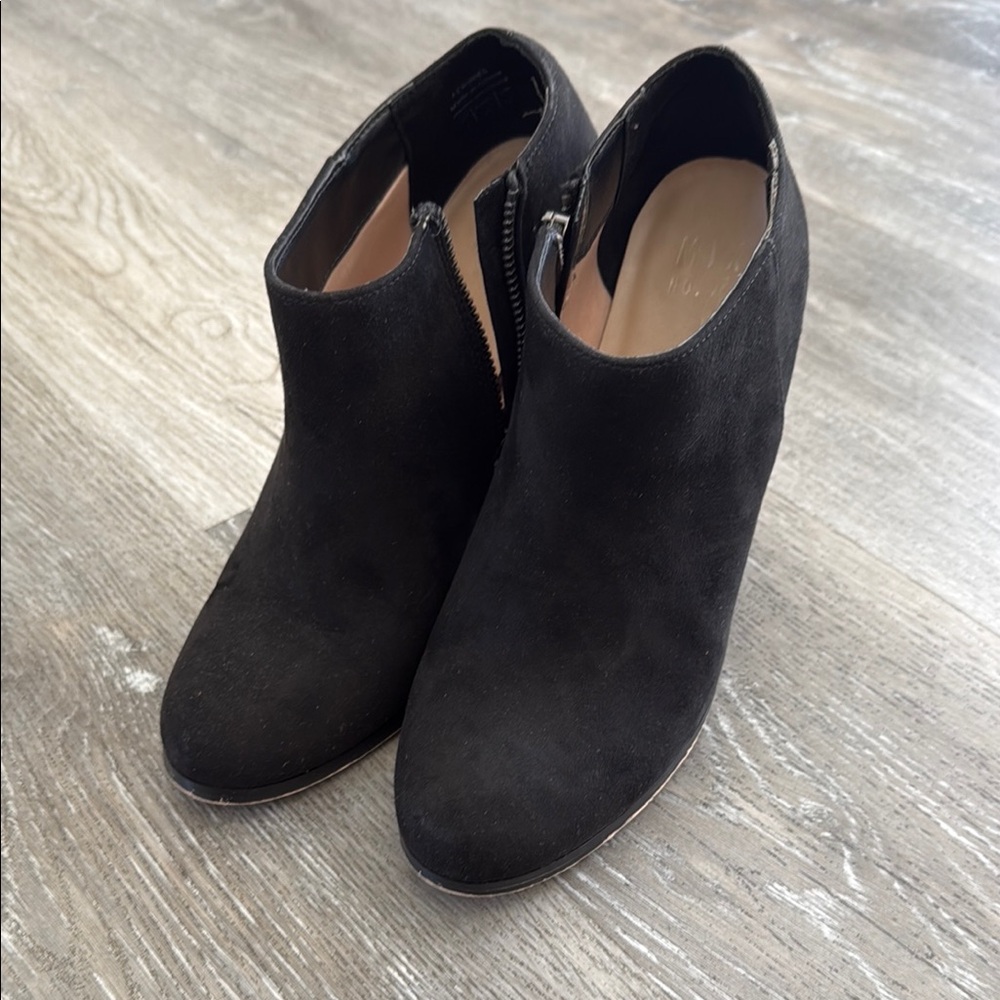 Mix No. 6 Black Ankle Boots with Suede Finish size 9